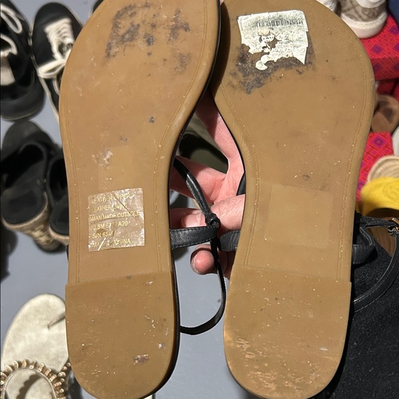 Tory Burch- Emmy Flat Sandal in Perfect Black Calf Leather, size 8.5 - Picture 11 of 11